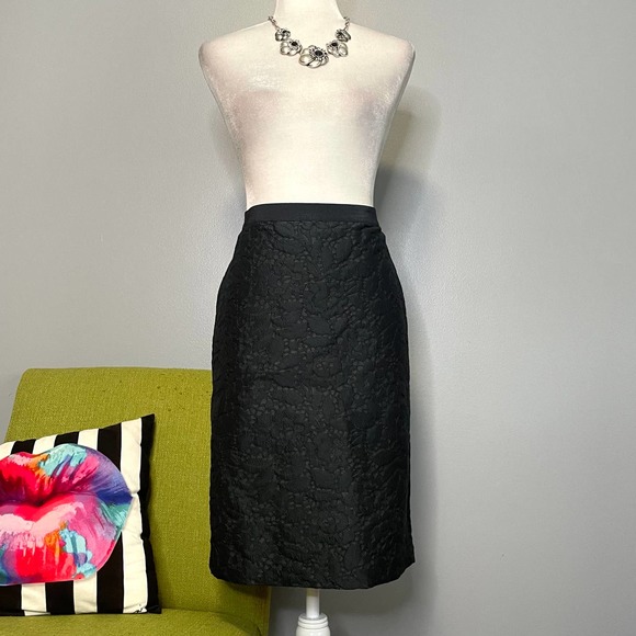 Ann Taylor Teal Green Lace Straight Pencil Skirt 8 Work Cocktail - Picture 2 of 5